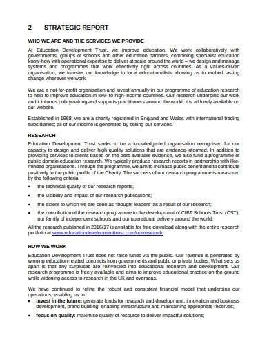 charity annual report template